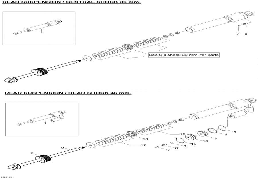 Snowmobile Lynx  - Take Apart Shock Rear / Take Apart Shock Rear