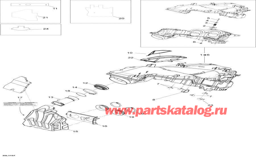 Snowmobiles lynx  - Air   System - Air Intake System