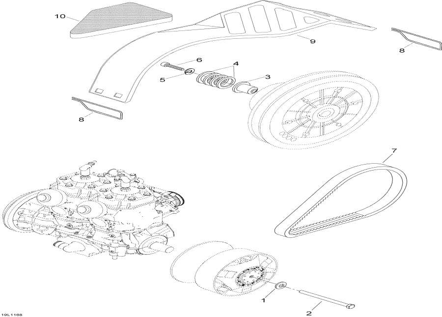 Snowmobile Lynx  - Pulley System