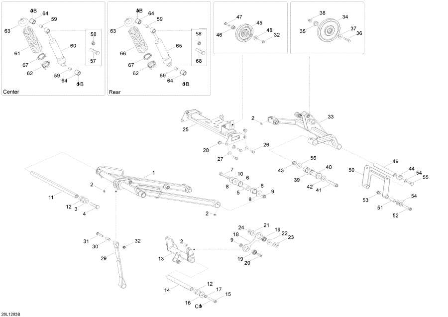 Snowmobiles lynx  - Rear Suspension -  