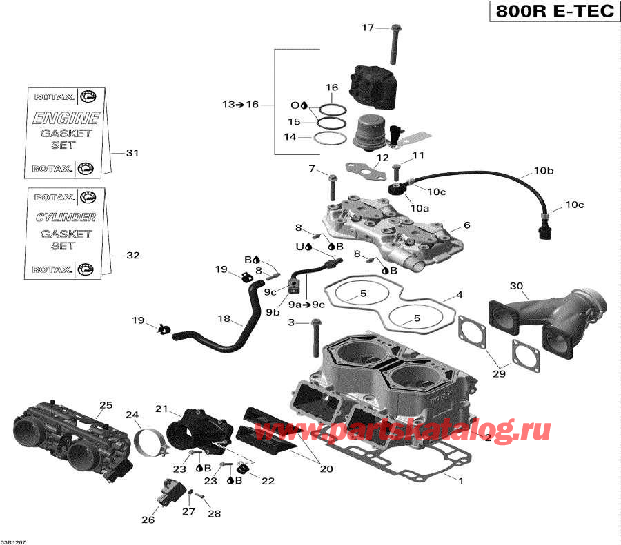 Snow mobile Lynx  -   Injection System / Cylinder And Injection System