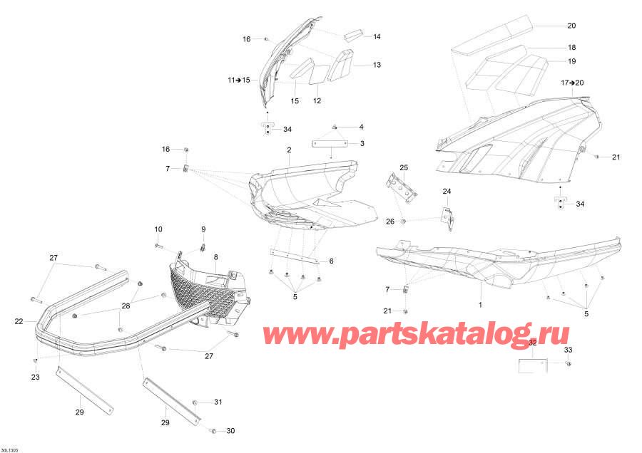Snowmobiles Lynx  - Bottom Pan -  