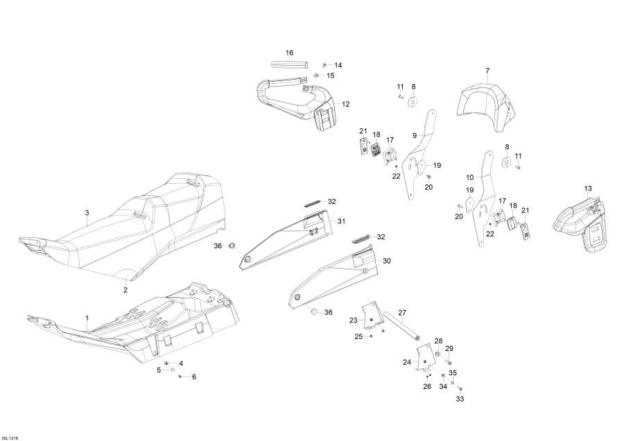 Snowmobile lynx  -  / Seat