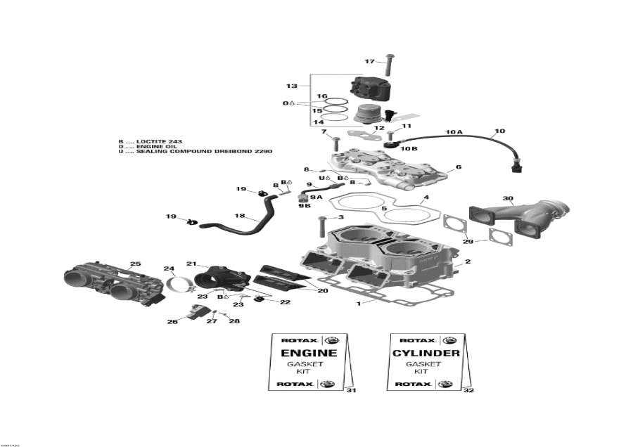 Snowmobiles Lynx  - Cylinder And Injection System -   Injection System