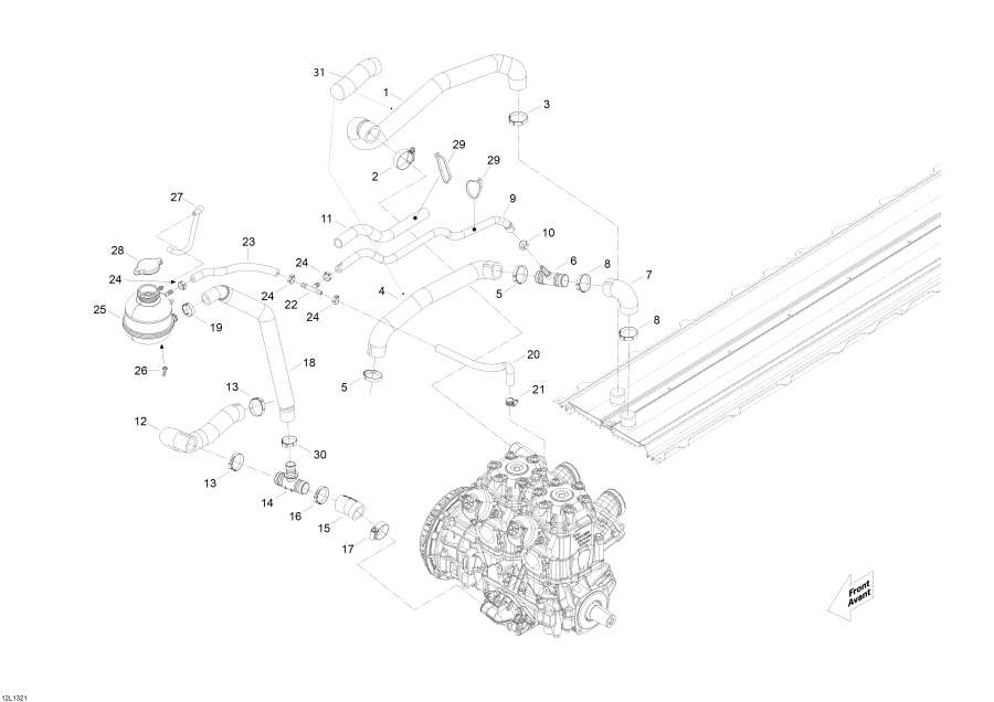 Snowmobile   -  System - Cooling System