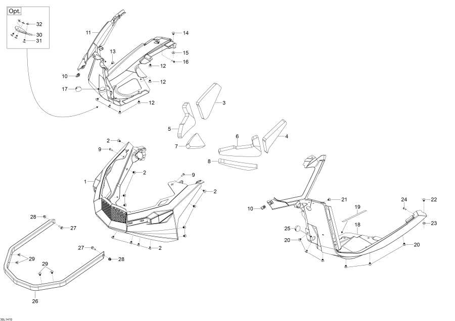 Snowmobiles Lynx  - Bottom Pan /  