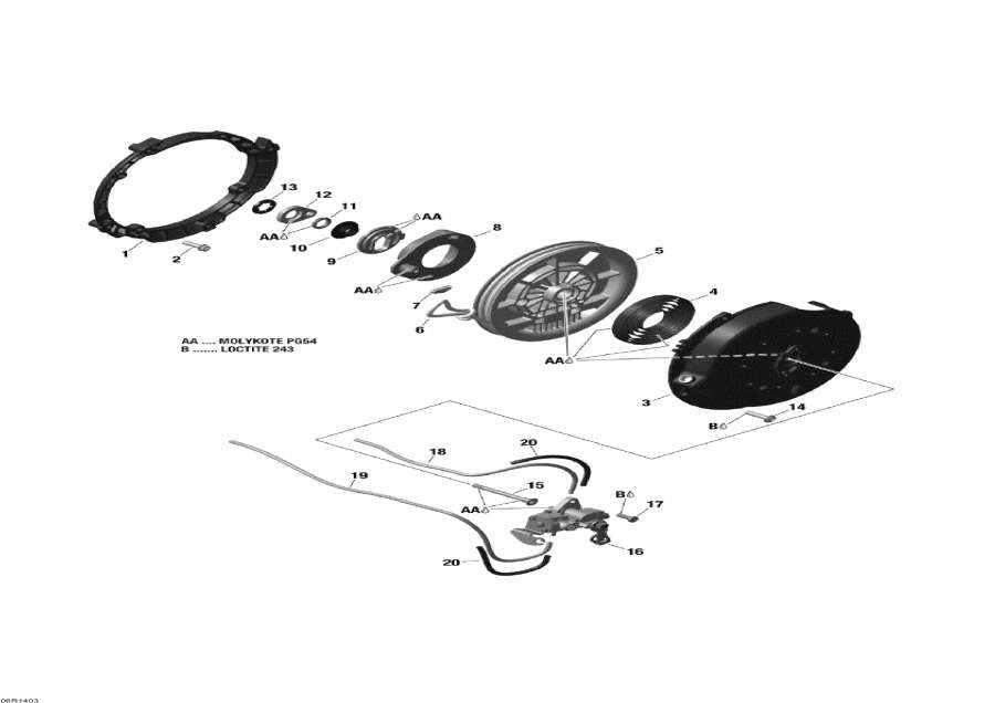 Snowmobile lynx  - Rewind Starter And Oil Pump