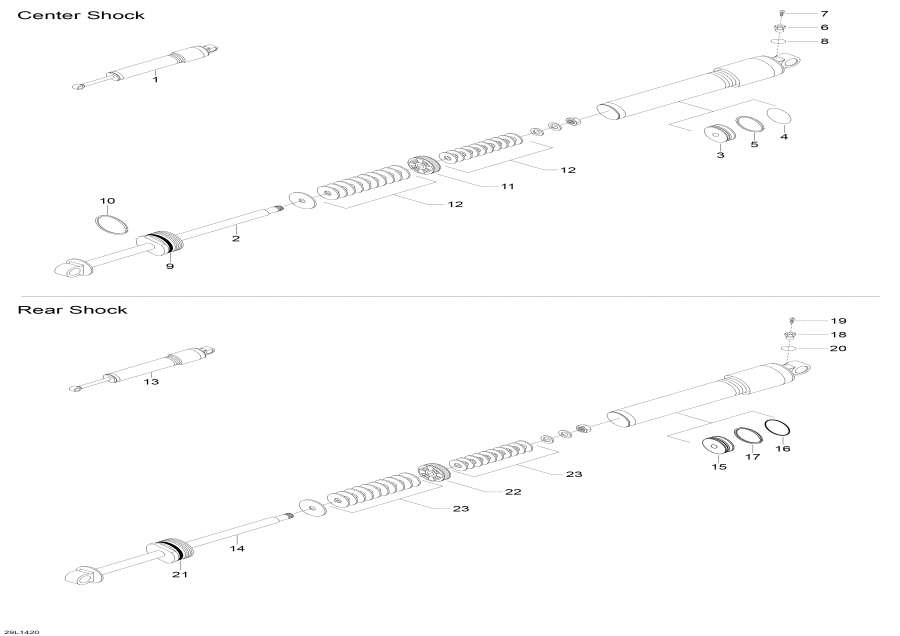 Snow mobile   - Rear Shocks - Rear Shocks