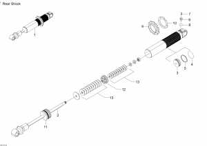 08- Rear Shocks - 800 E-tec (08- Rear Shocks - 800 E-tec)