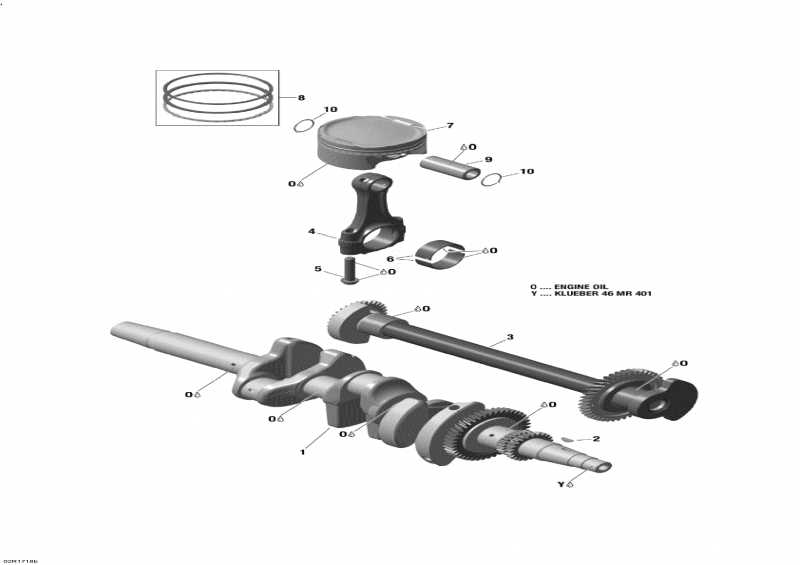 Snowmobiles   - Crankshaft, Pistons And Balance Shaft - 1200 4-tec