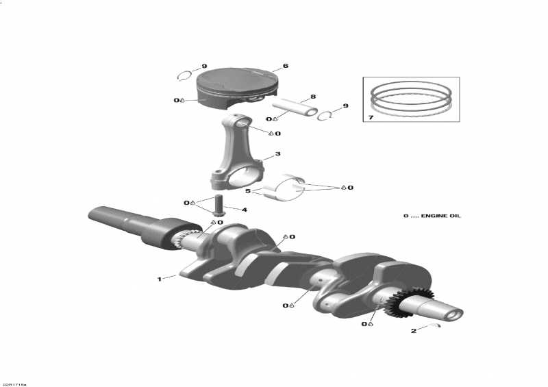  lynx  - Crankshaft, Pistons And Balance Shaft - 900 Ace - ,   Balance  - 900 Ace