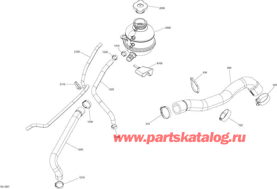  lynx  -  System  850 E-tec / Cooling System Engine 850 E-tec