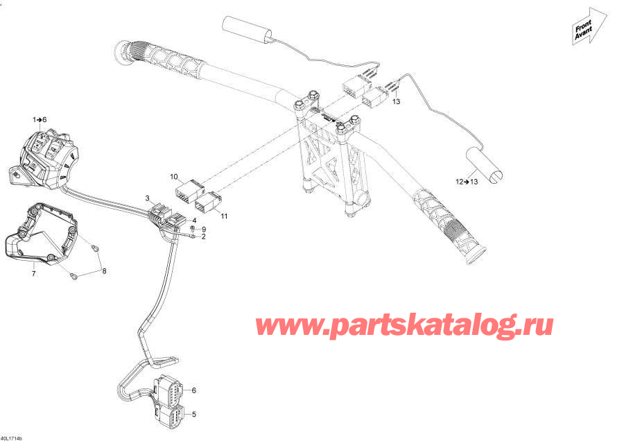 Snowmobile   - Steering Wiring Harness 600 Ace 2018 -   Wi   600 Ace 2018