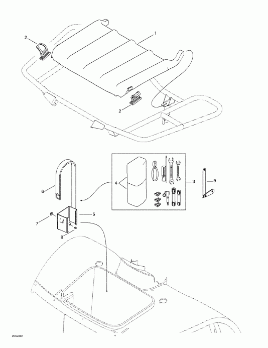 Traxter, 7400/ 7401/7413/7414, 1999  - Front Tray