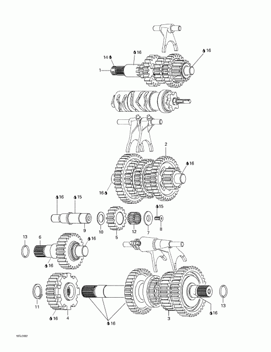  Bombardier  Traxter, 7407/7408, 2000 - Transmission