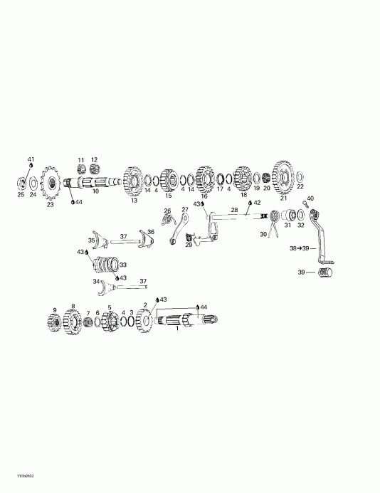 ATV BRP DS 650, 7449, 2001  - Transmission