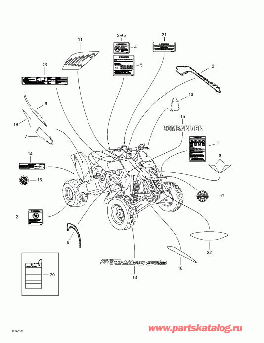 BRP  DS 650, 7449, 2001 - Decals