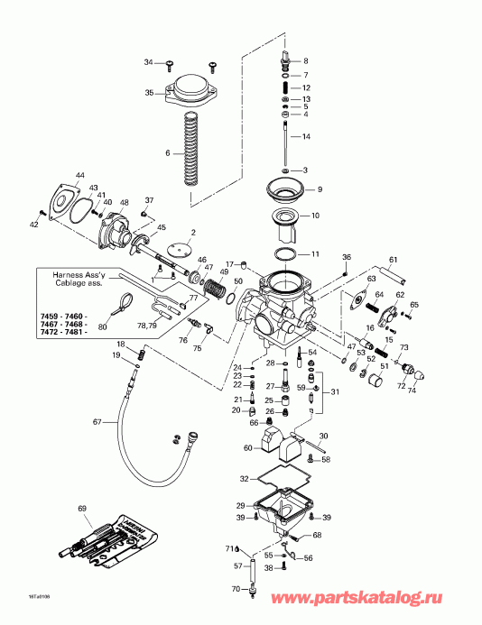   Traxter, 7459/7460/7465/7466, 2001  - Carburetor