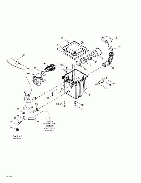   Traxter Autoshift, 2001  - Air Intake Silencer