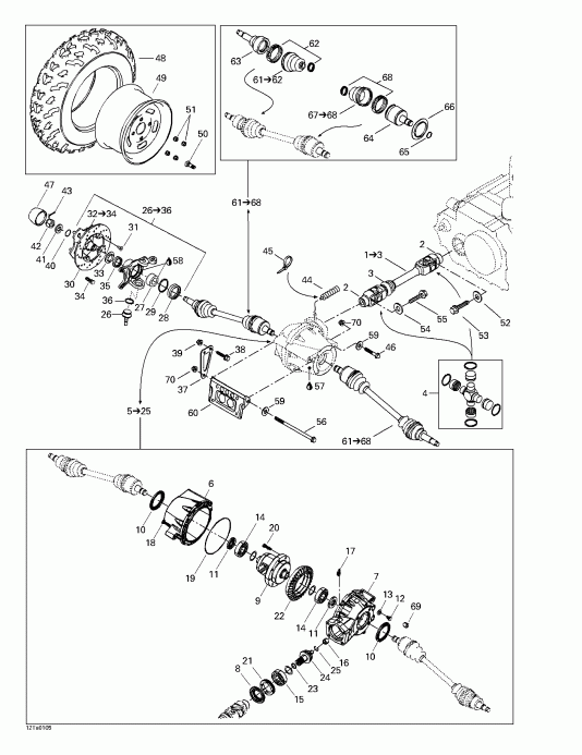   Traxter Footshift, Green/vert, 2001  - Drive System, Front