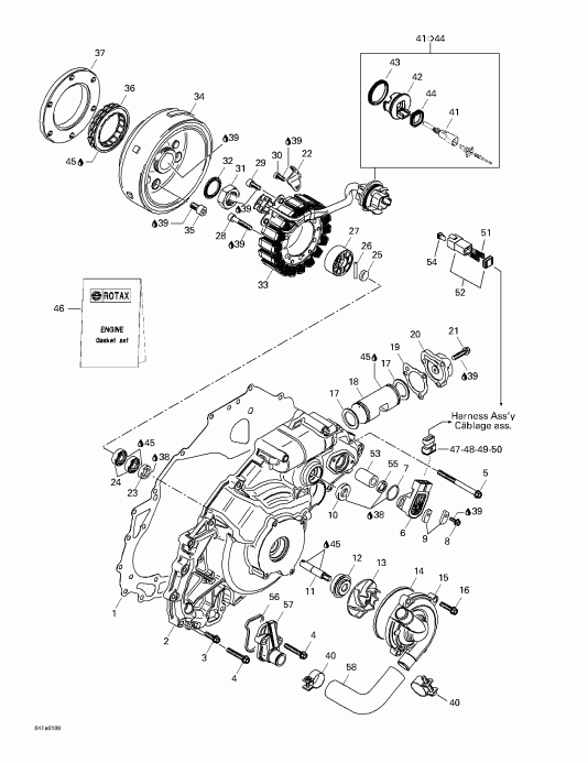  BRP Traxter XL, 7448/7489, 2001 - Ignition And Water Pump