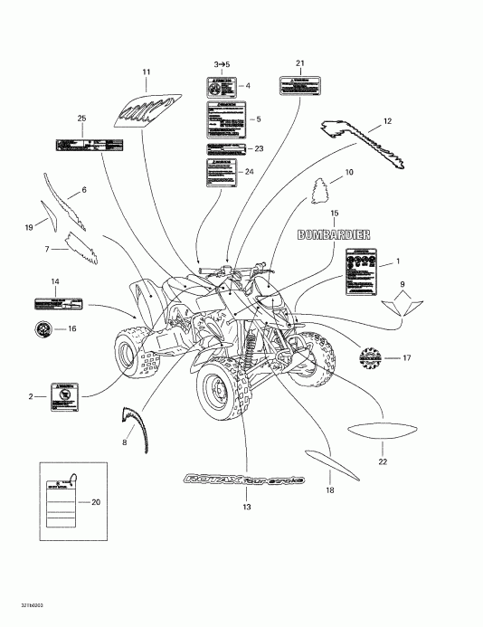  BRP DS 650, 2002 - Decals