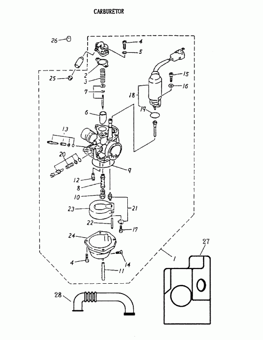   Mini DS 50 2-strokes, 2002 - Carburetor 166-06
