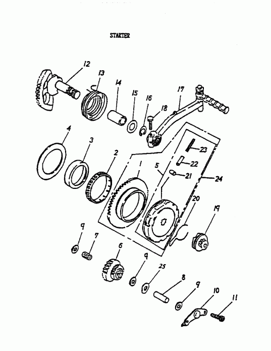   Mini DS 50 2-strokes, 2002  - Starter 166-09