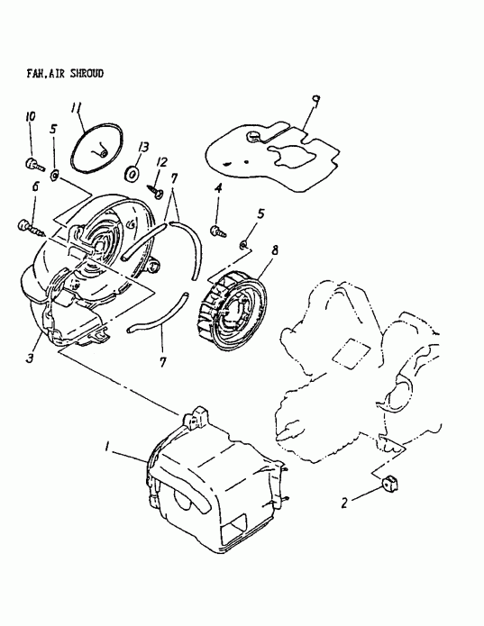 BRP  Mini DS 90 2-strokes, 2002 - Fan, Air  170-03