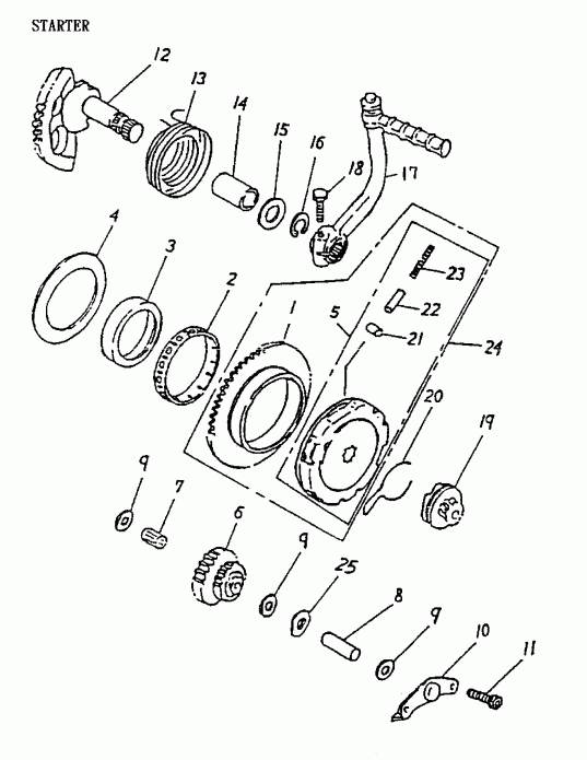   Mini DS 90 2-strokes, 2002 - Starter 170-09