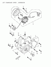 01-   ,  ,  172-07 (01- Left Crankcase Cover, Generator 172-07)