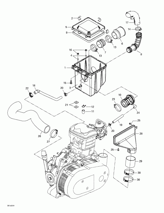    Quest XT, 2002 - Air Intake System