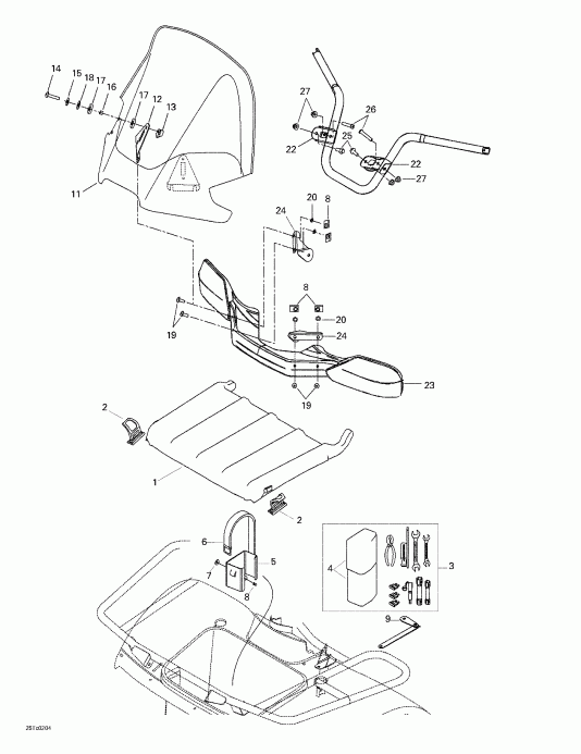 BRP Quest XT, 2002 -    09- Front Tray