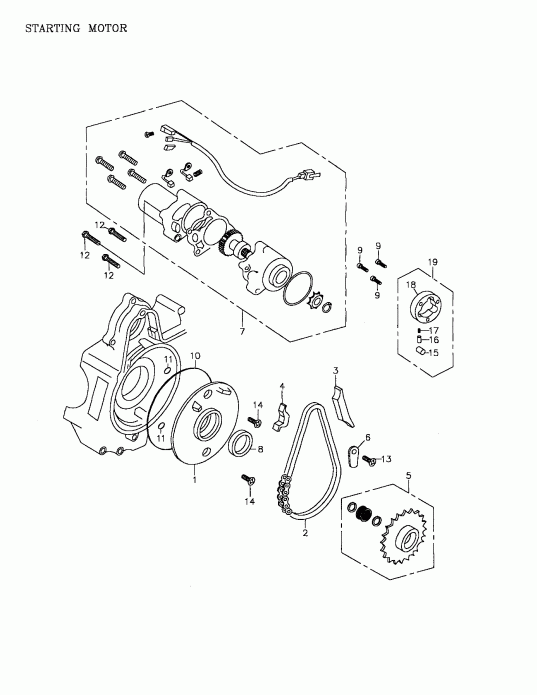 ATV  Mini DS 90 4-strokes, 2003 - Starting Motor 172-08