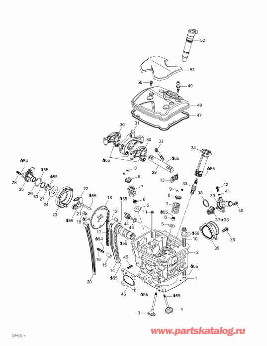 BRP ����������� Quest 650, 2003 - Cylinder Head