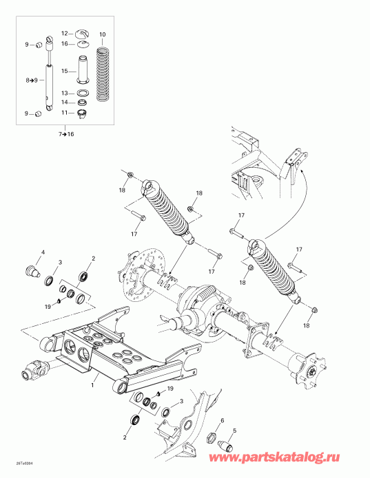  BRP Traxter Autoshift Std, 2003 - Rear Suspension
