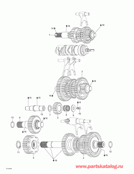  BRP Traxter XL, 7571, 2003  - Transmission