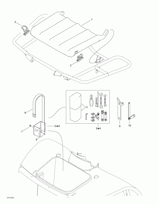  BRP Traxter XL, 7571, 2003  - Front Tray