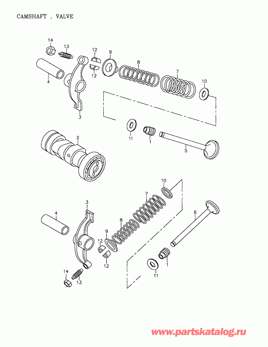  Bombardier Mini DS 90 4-strokes, 2004  - Camshaft, Valve