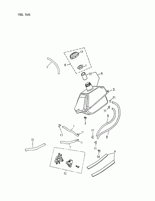 ATV BRP Mini DS 90 4-strokes, 2004 - Fuel Tank
