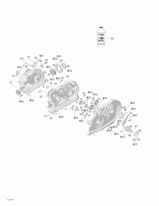  Bombardier Outlander 330/400 STD 4 X 4, 2004 - Crankcase