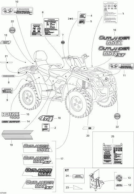 ������������ Bombardier Outlander MAX 400, 2004 - Decals