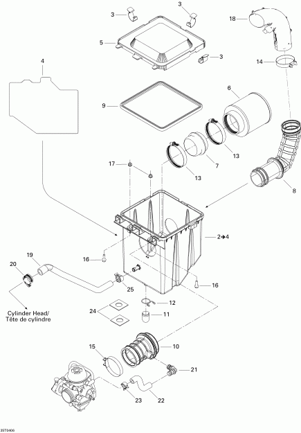  BRP Quest MAX, 2004  - Air Intake System
