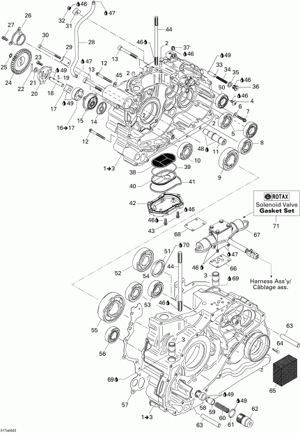 BRP Traxter Auto Std & XT, 2004 - Crankcase