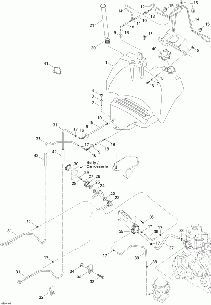  BRP Traxter Max Std & Max XT, 2004  - Fuel Tank