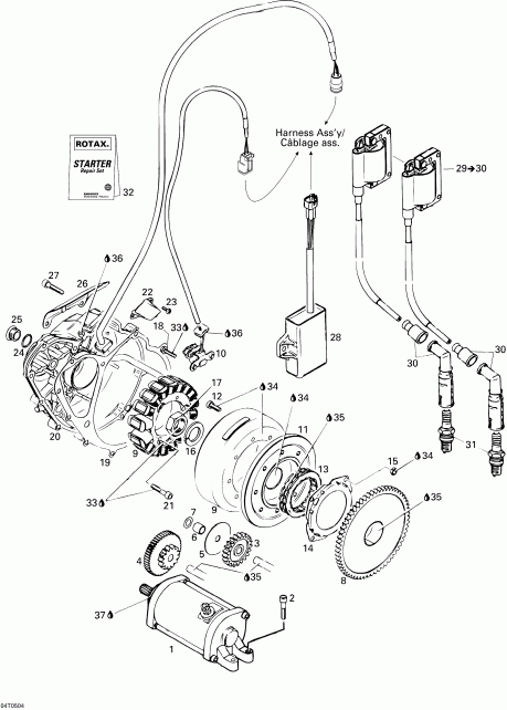  BRP  DS 650/DS 650 X, 2005 - Ignition And Magneto