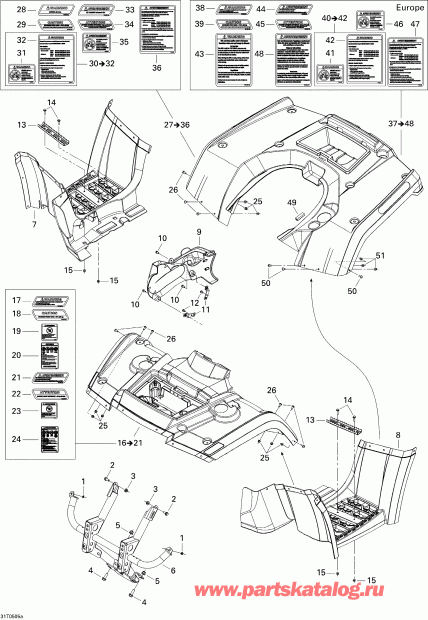   Outlander 330/400 STD 2 X 4, 2005  - Body And Accessories 1