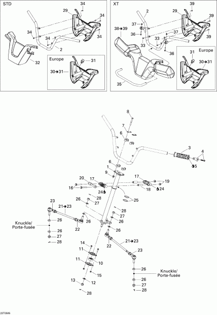 ATV   Outlander 330/400 STD 4 X 4, 2005 - Steering System