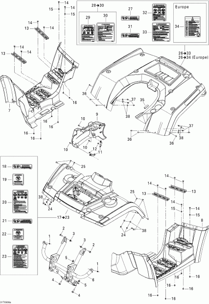 BRP Outlander MAX 400, 2005 ������ - Body And Accessories 1