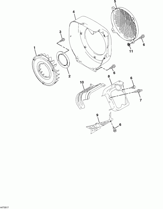 ATV BRP модель Sarasota 1000, 2005 - Cooling System Квадроцикл  модификация Sarasota 1000, 2005 - Охлаждение System